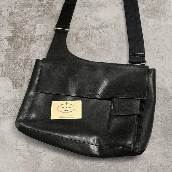 Prada Other - AW 1999 Prada Leather Messenger Bag in Black